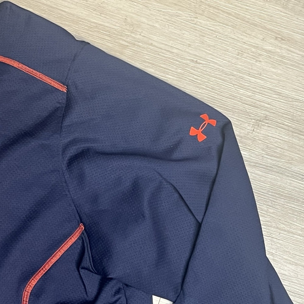 Under Armour Auburn Tigers Mens 2XL Golf Blue Performance Stretch Quarter Zip - Picture 3 of 9